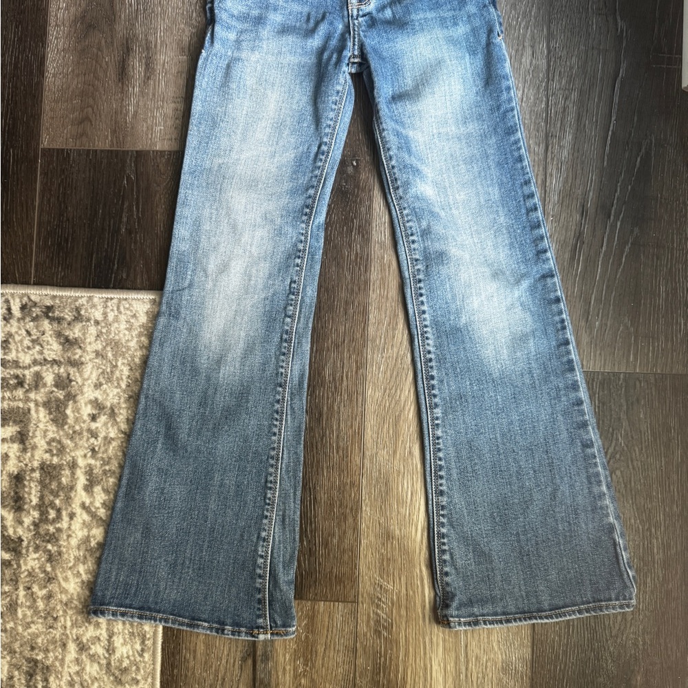 Girls Abercrombie Kids (Mackenzie Style) Flare Leg Jeans Size 8 - Picture 2 of 9